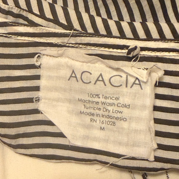 Acacia Swimwear Black and White Striped Maxi Dress - Picture 4 of 4